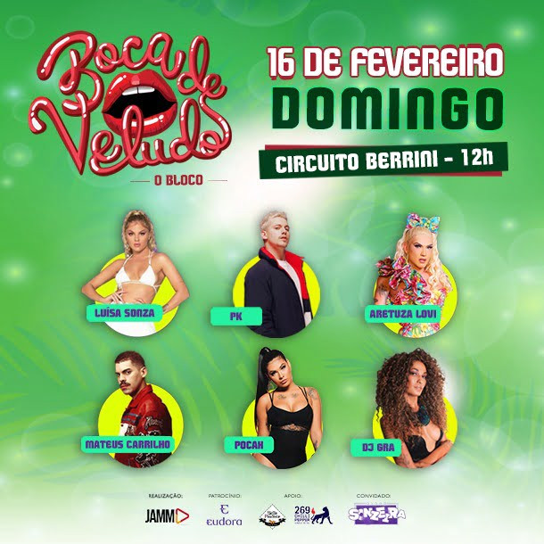 Bloco Boca de Veludo comemora 4 anos e apresenta Luisa Sonza pela primeira vez em São Paulo