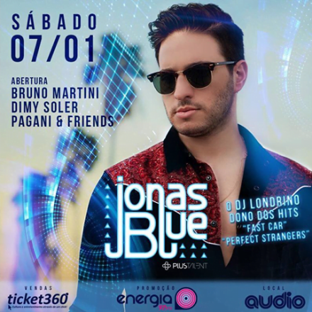 Jonas Blue se apresenta na Audio