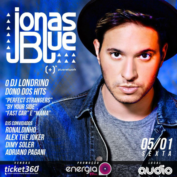 Jonas Blue agita a Audio com muita eletrônica