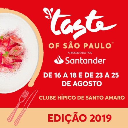 Apresentado pelo Santander, o Taste of São Paulo acontece em agosto, no Clube Hípico de Santo Amaro