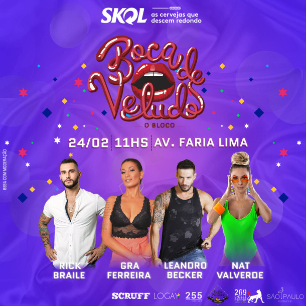 Bloco Boca de Veludo anima o Pré Carnaval de São Paulo na Avenida Faria Lima