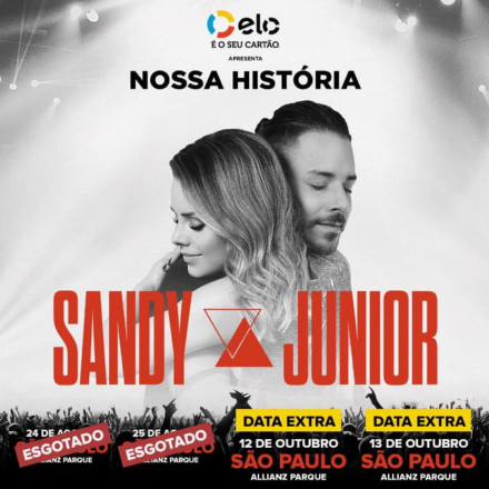 Sandy e Junior realizam shows no Allianz Parque com a turnê Nossa História
