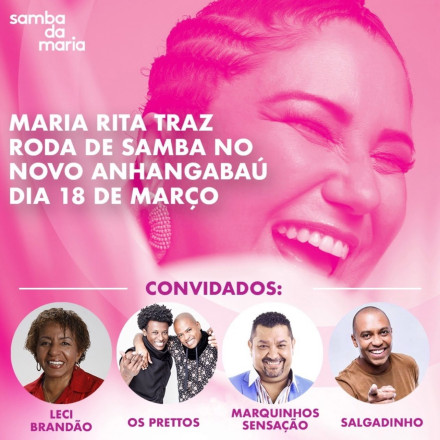 Maria Rita apresenta o seu ‘Samba da Maria’ no dia 18 de março, no Novo Anhangabaú