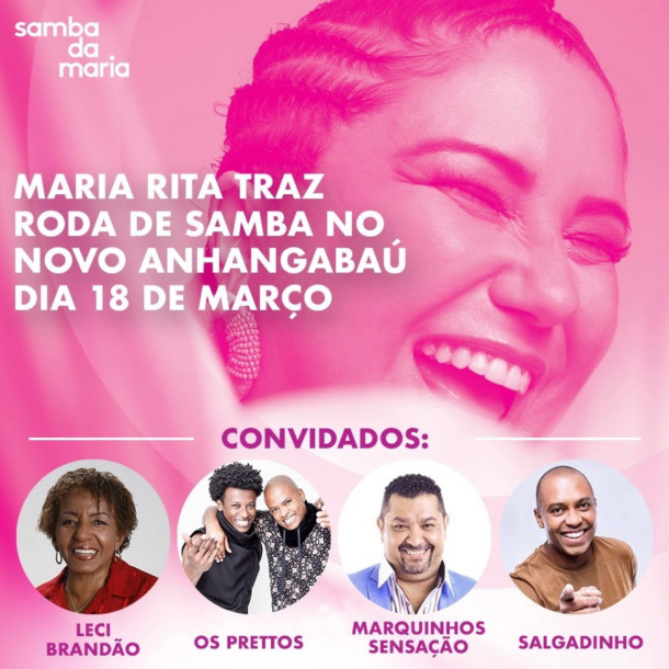 Maria Rita apresenta o seu ‘Samba da Maria’ no dia 18 de março, no Novo Anhangabaú