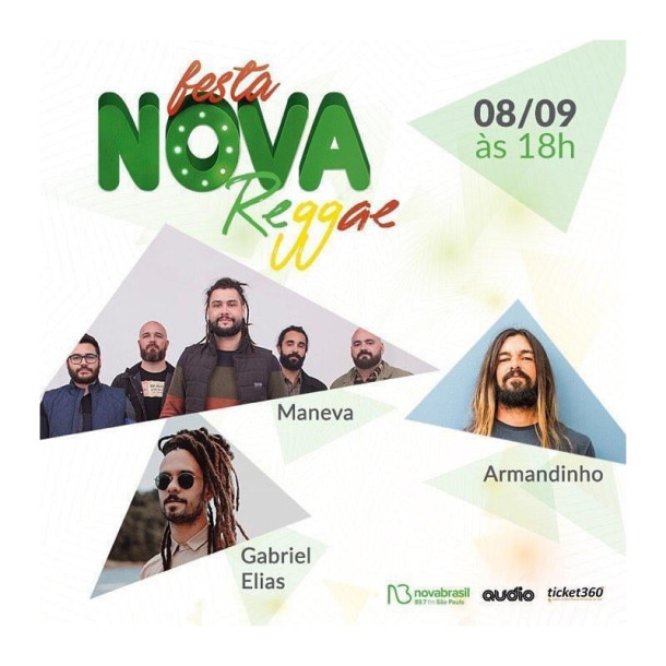 Festa NOVA Reggae traz Maneva, Armandinho e Gabriel Elias para o palco da Audio