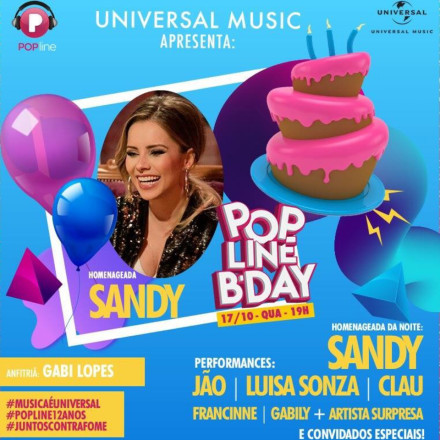 Sandy será a homenageada da festa POPlineBDay