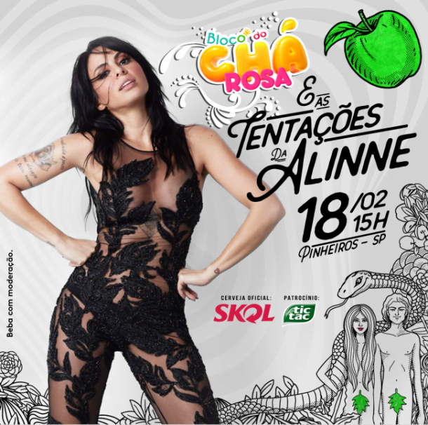 Bloco do Chá 2017 com Alinne Rosa e Valesca Popozuda