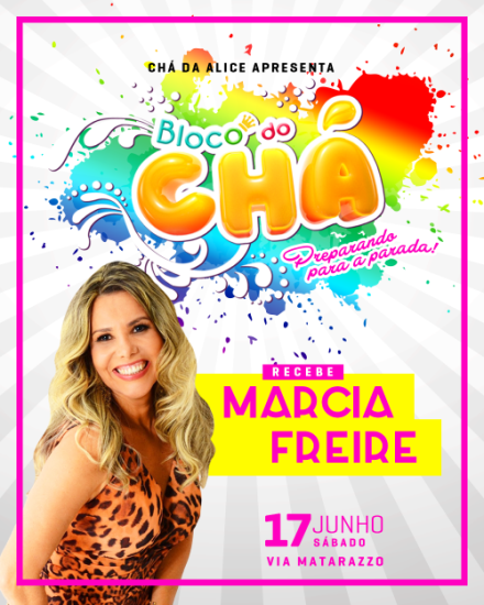 Chá da Alice anuncia show de Márcia Freire na semana da Parada LGBT 2017