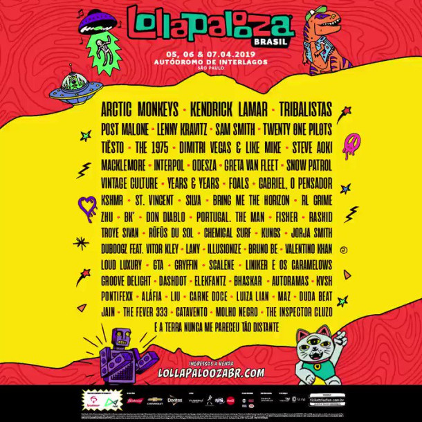 Lollapalooza 2024 anuncia line-up completo dos três dias; veja a  programação oficial do evento