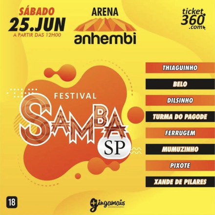 O maior festival de Samba do Brasil acontece em Junho no Anhembi.