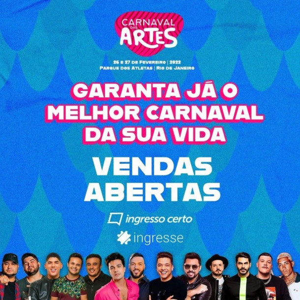 Carnaval das Artes 2022: Terceira edição terá dois dias de festa no Parque dos Atletas