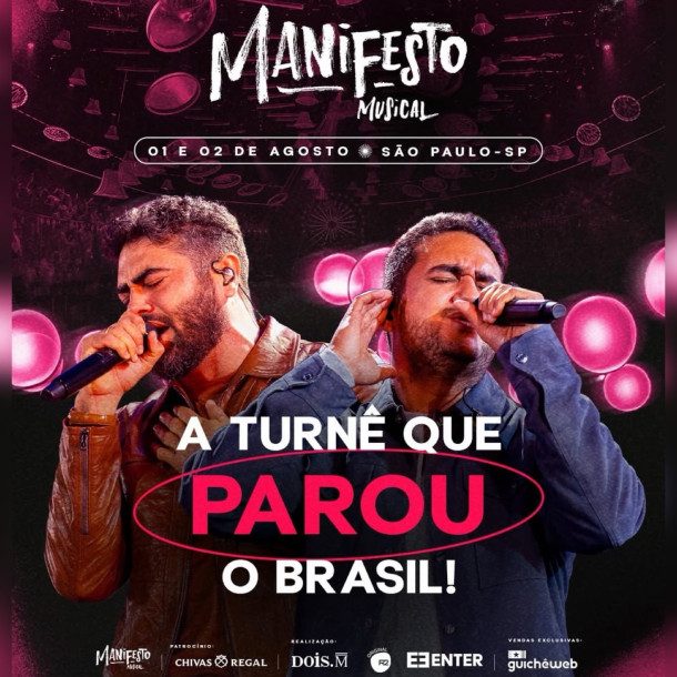 Manifesto Musical 2026 em SP: Henrique & Juliano anunciam show extra no Mercado Livre Arena Pacaembu