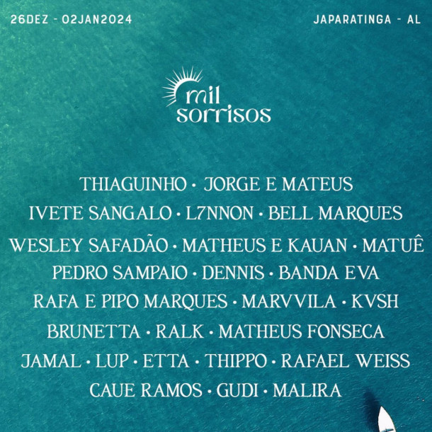 Réveillon Mil Sorrisos traz grandes atrações em Japaratinga, Alagoas