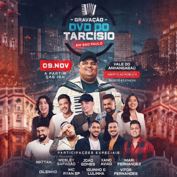 Tarcísio do Acordeon grava DVD em São Paulo com convidados especiais