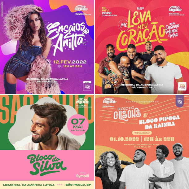 Ensaios da Anitta e Bloco Leva Meu Coração com Dilsinho e Menos é mais são atrações da 3ª edição do evento