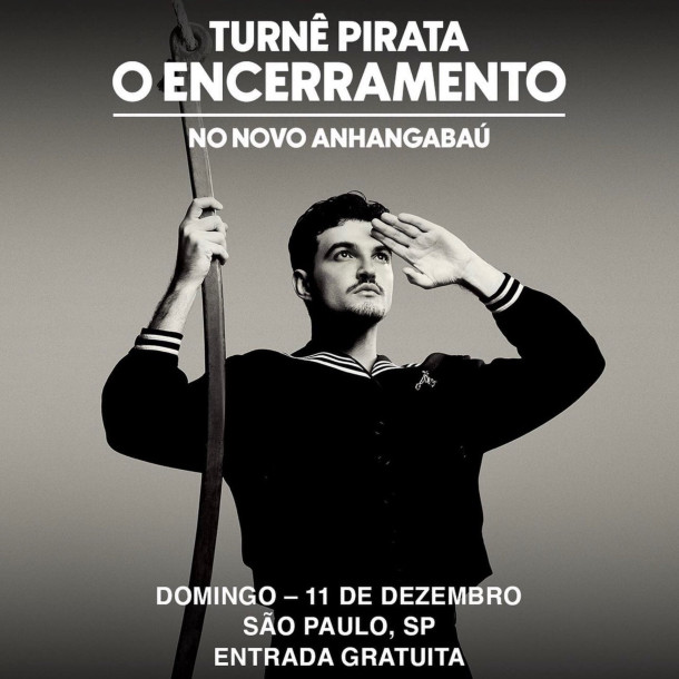 Jão encerra turnê ‘Pirata’ com show gratuito no Vale do Anhangabaú, em SP