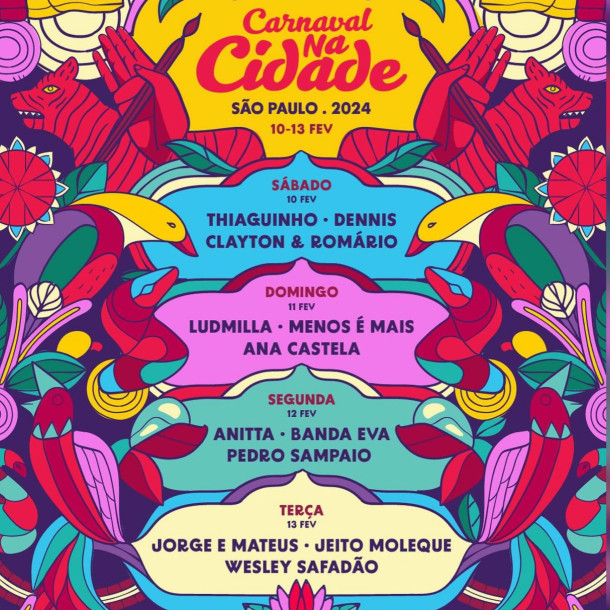 Em novo local, o Carnaval na Cidade 2024 apresenta sua 5º edição com mais de 10 shows no Carnaval Paulista