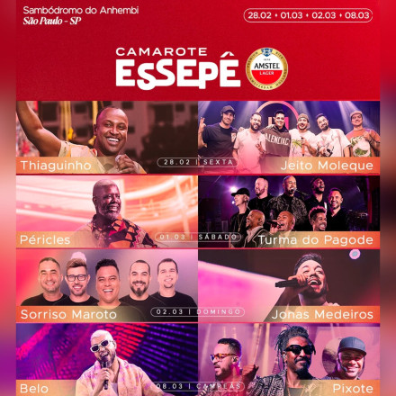 Camarote Amstel Essepê 2025 divulga grade de atrações musicais para o carnaval de São Paulo