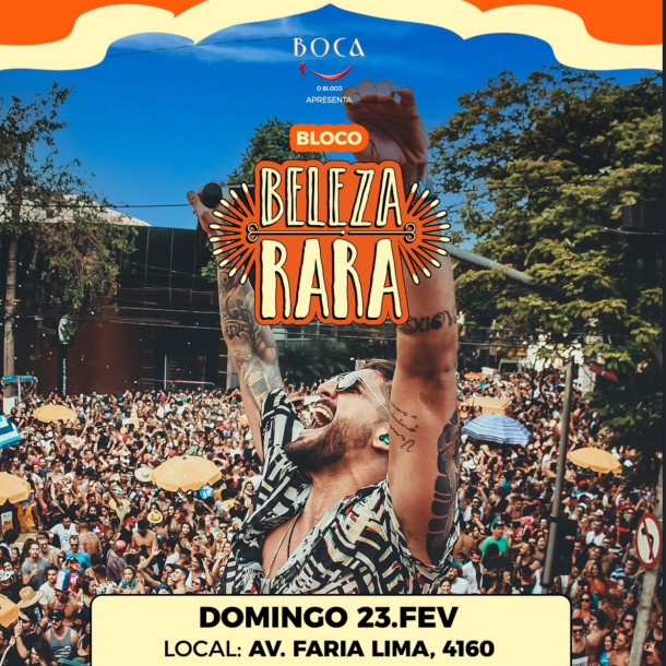 Bloco Boca apresenta Beleza Rara com desfile da Banda EVA no Circuito Av. Faria Lima