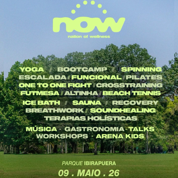 NOW Festival transforma o Parque Ibirapuera em um hub de bem-estar, movimento e conexão em São Paulo